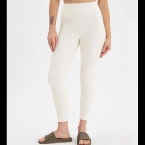 Girlfriend Collective Cream High-Waisted Leggings